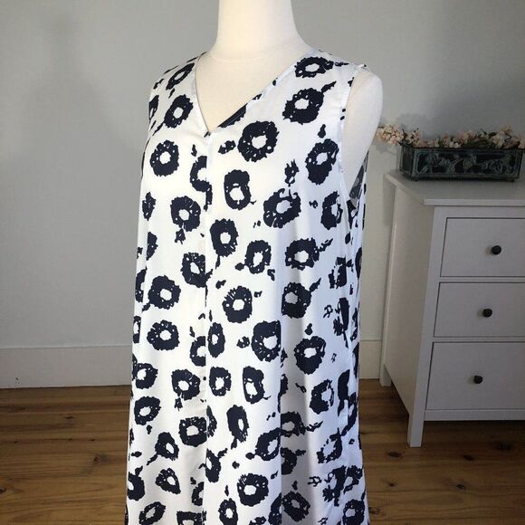 NEW Tendency Lightweight Sleeveless ALine Ankle Length Dress XXL Plus Size White - Picture 11 of 12